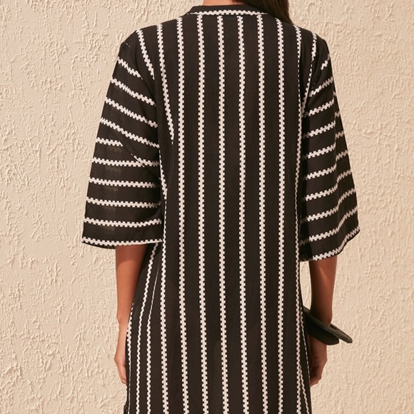 Black and White Striped Swim Coverup - Picture 14 of 14